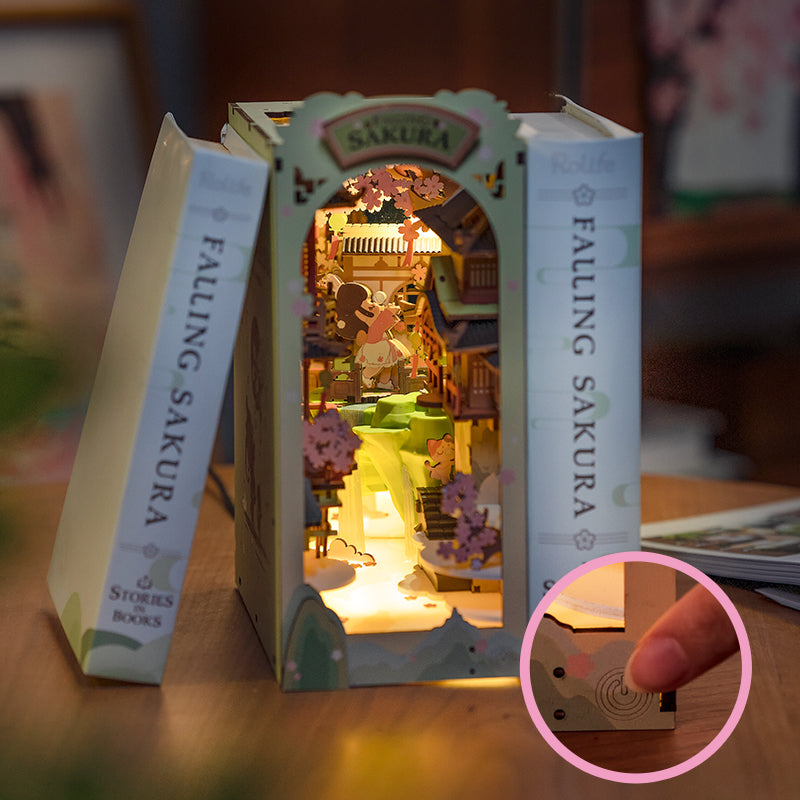 Falling Sakura 3D Book Nook | DIY Miniature Doll House Delight