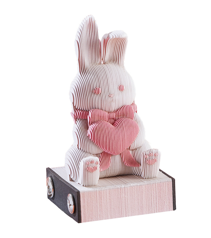 Adorable Bunny 3D Notepad | Whimsical Stationery for Sweet Notes