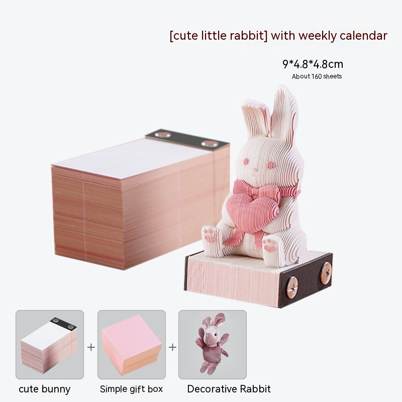 Adorable Bunny - 3D Notepad