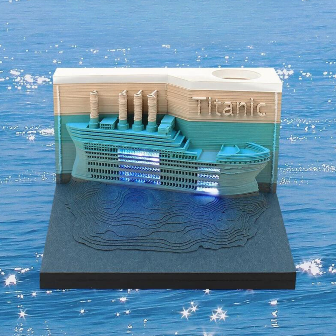 Titanic Ship Calendar 3D 2024 (With Light)