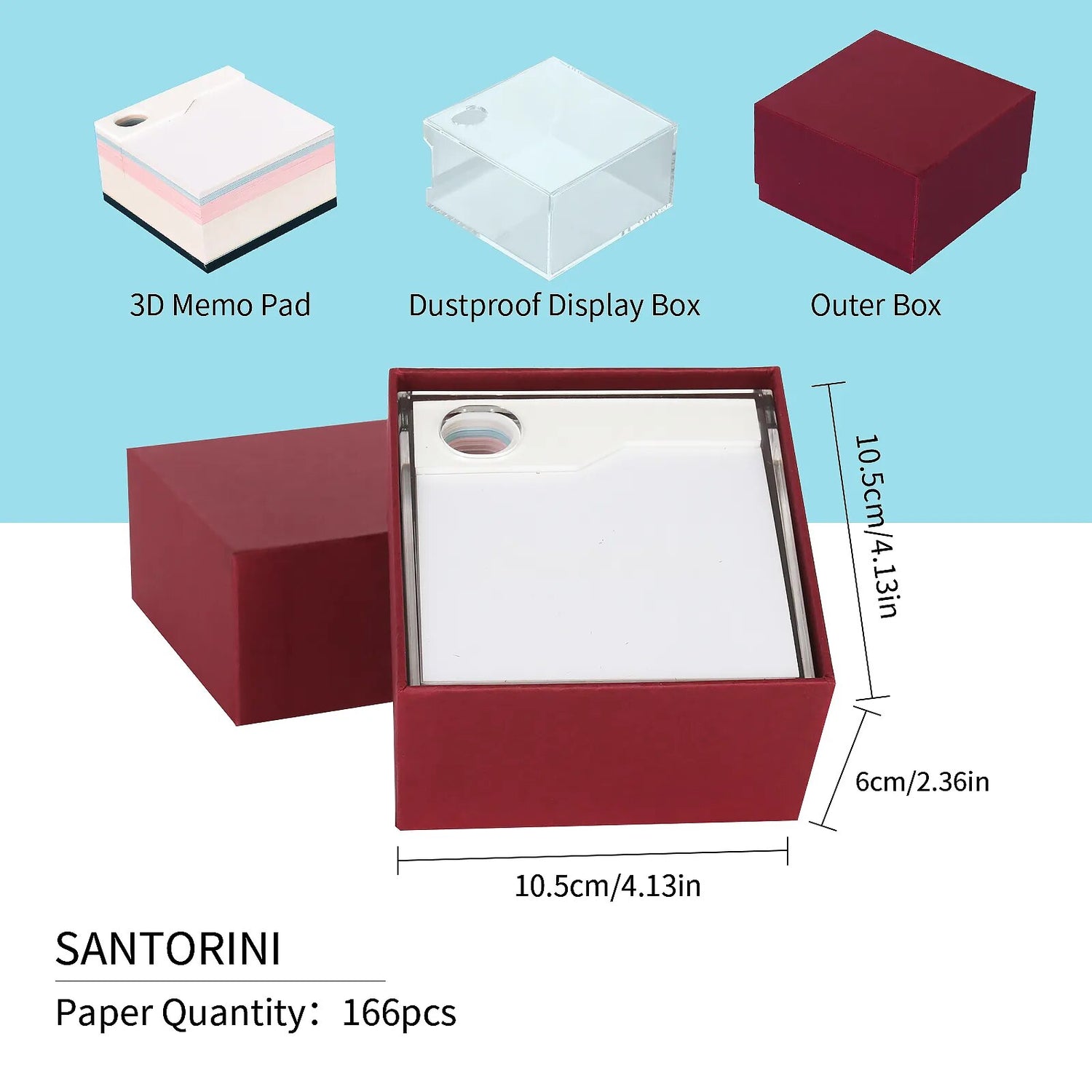 Santorini  - 3D Calendar 2024 (With Light)