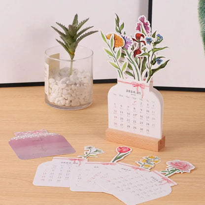 Bloomy Flower Desk Calendar | Floral Elegance | Calendar3D