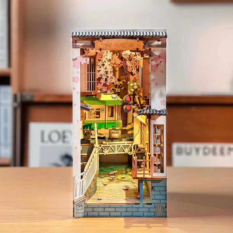 Sakura Densya: Wooden 3D Doll House Miniature DIY Kit