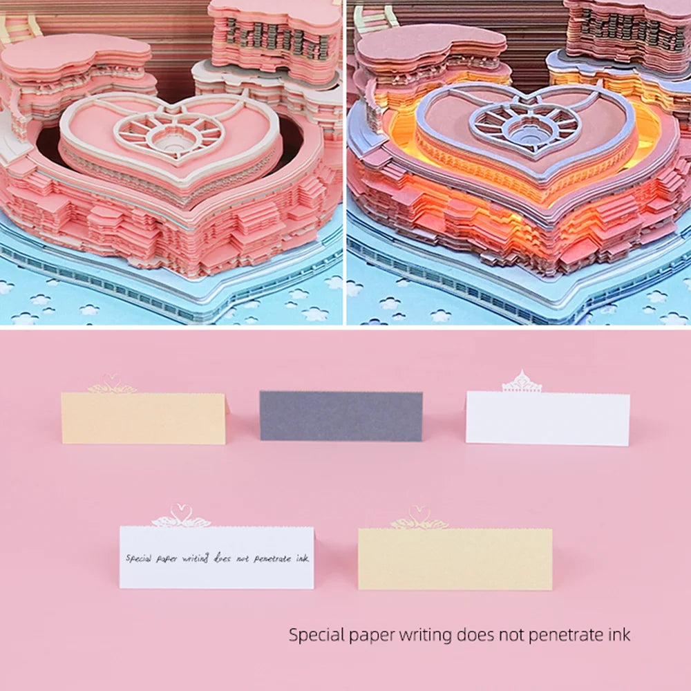 Love Castle 3D Notepad (With light)